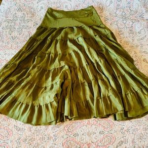 Anthropologie Fei Silk Skirt